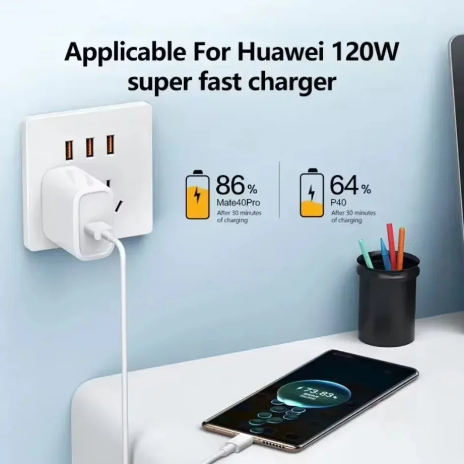 Universal 120W USB Type C Cable 10A Super Fast Charging Cable 1M/1.5M/2M